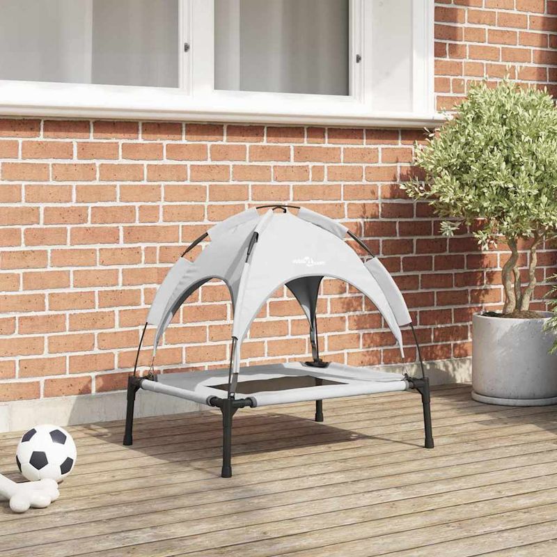 vidaXL Lit avec auvent pour chien