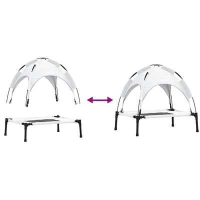 vidaXL Lit avec auvent pour chien