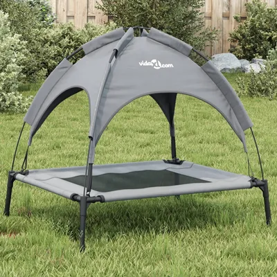vidaXL Lit avec auvent pour chien vidaXL Lit avec auvent pour chien