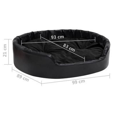 vidaXL Lit avec coussin similicuir pour chien