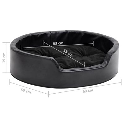 vidaXL Lit avec coussin similicuir pour chien