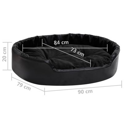 vidaXL Lit avec coussin similicuir pour chien