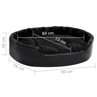 vidaXL Lit avec coussin similicuir pour chien vidaXL Lit avec coussin similicuir pour chien