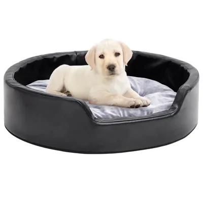 vidaXL Lit avec coussin similicuir pour chien
