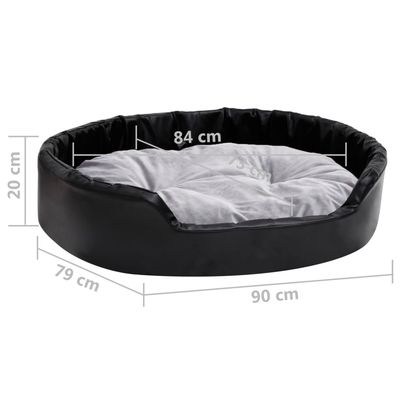 vidaXL Lit avec coussin similicuir pour chien