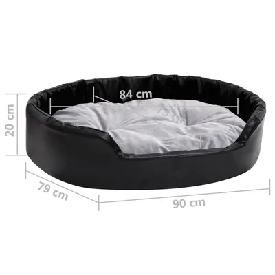 vidaXL Lit avec coussin similicuir pour chien
