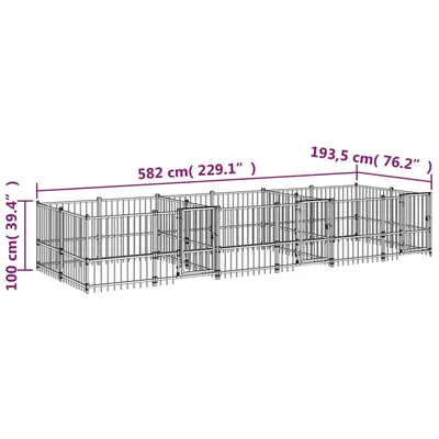 vidaXL Cage spacieuse pour chien