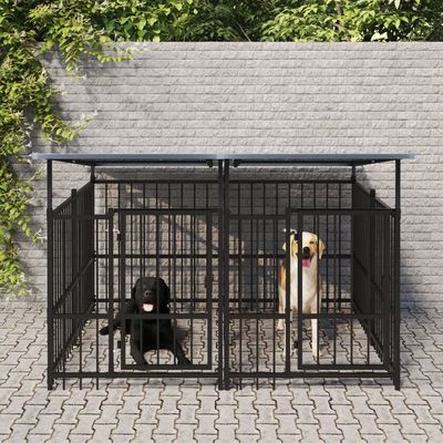 vidaXL Cage tout-en-un pour chien