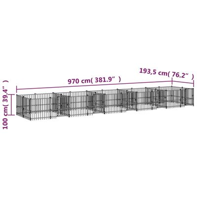vidaXL Cage spacieuse pour chien