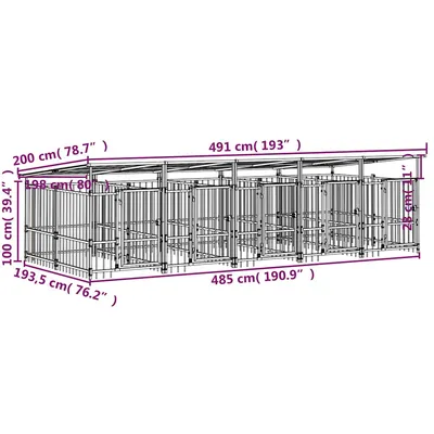 vidaXL Cage tout-en-un pour chien vidaXL Cage tout-en-un pour chien