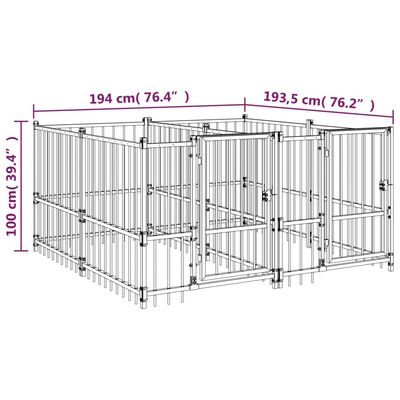 vidaXL Cage tout-en-un pour chien