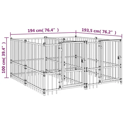 vidaXL Cage tout-en-un pour chien