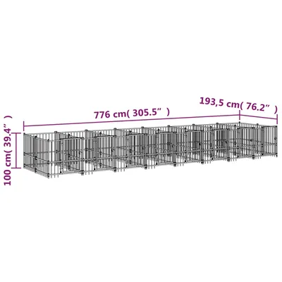 vidaXL Cage tout-en-un pour chien