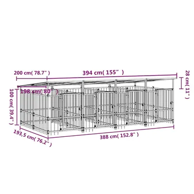 vidaXL Cage tout-en-un pour chien vidaXL Cage tout-en-un pour chien