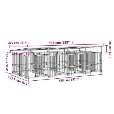 vidaXL Cage tout-en-un pour chien