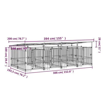 vidaXL Cage tout-en-un pour chien