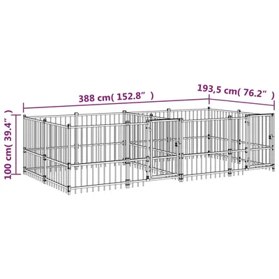 vidaXL Cage spacieuse pour chien