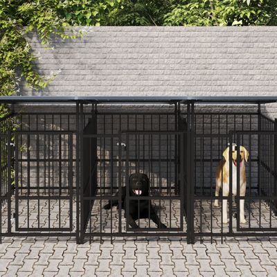 vidaXL Cage tout-en-un pour chien