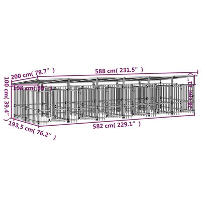 vidaXL Cage tout-en-un pour chien