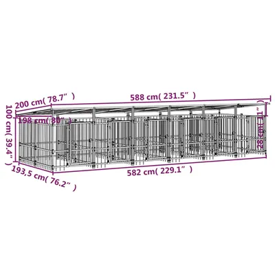 vidaXL Cage tout-en-un pour chien
