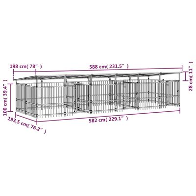 vidaXL Cage spacieuse pour chien