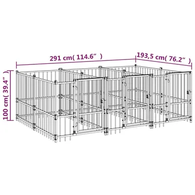 vidaXL Cage tout-en-un pour chien