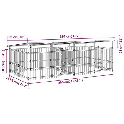 vidaXL Cage spacieuse pour chien