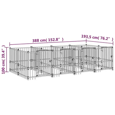 vidaXL Cage tout-en-un pour chien