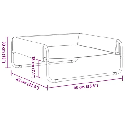 vidaXL Lit surélevé Oxford pour chien vidaXL Lit surélevé Oxford pour chien