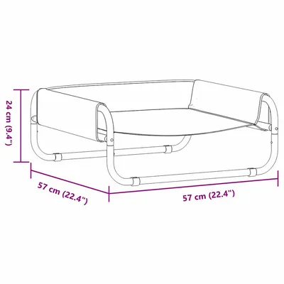 vidaXL Lit surélevé Oxford pour chien