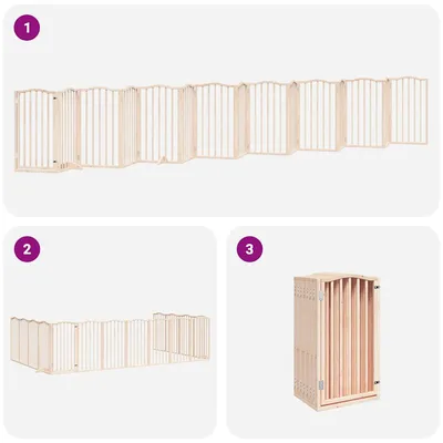 vidaXL Barrière en bois de peuplier pour chien