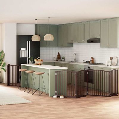 vidaXL Barrière en bois de peuplier pour chien