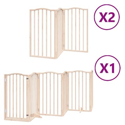 vidaXL Barrière en bois de peuplier pour chien
