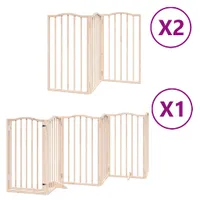 vidaXL Barrière en bois de peuplier pour chien