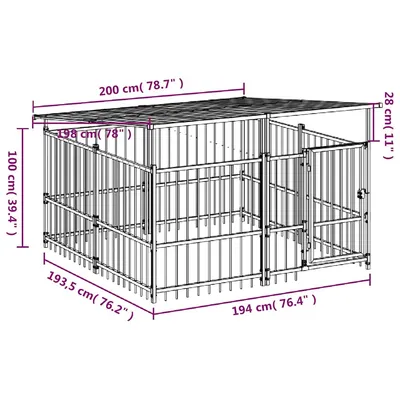 vidaXL Cage spacieuse pour chien vidaXL Cage spacieuse pour chien