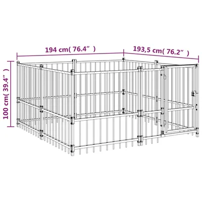vidaXL Cage spacieuse pour chien