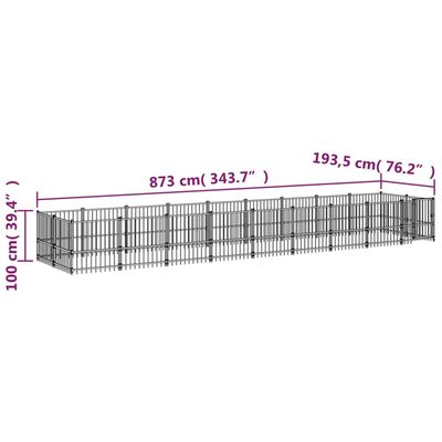 vidaXL Cage spacieuse pour chien