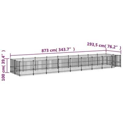 vidaXL Cage spacieuse pour chien