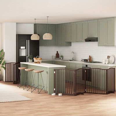 vidaXL Barrière en bois de peuplier pour chien