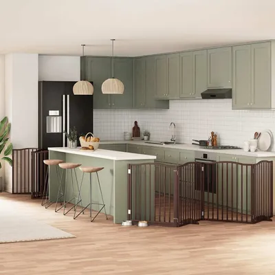 vidaXL Barrière en bois de peuplier pour chien