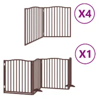 vidaXL Barrière en bois de peuplier pour chien