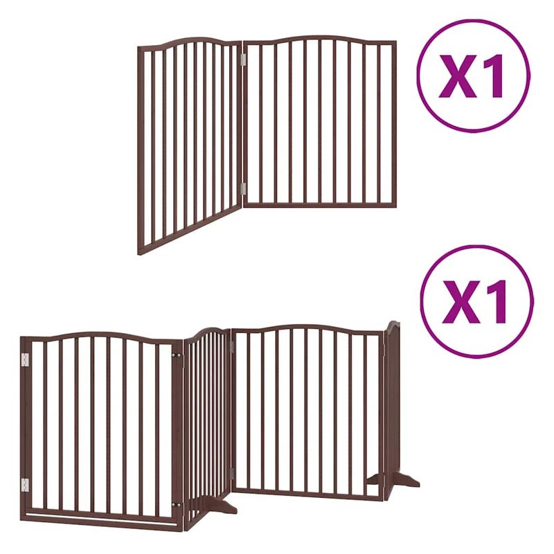 vidaXL Barrière en bois de peuplier pour chien