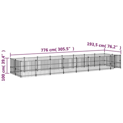 vidaXL Cage spacieuse pour chien