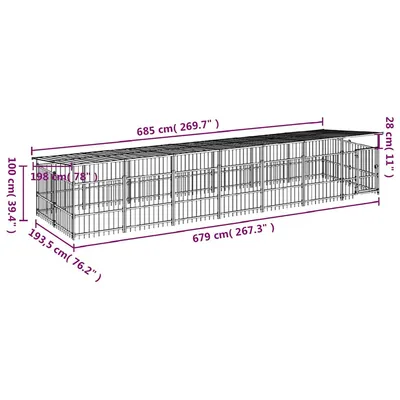 vidaXL Cage spacieuse pour chien vidaXL Cage spacieuse pour chien