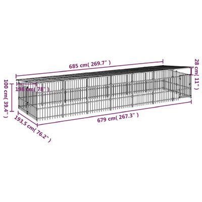 vidaXL Cage spacieuse pour chien
