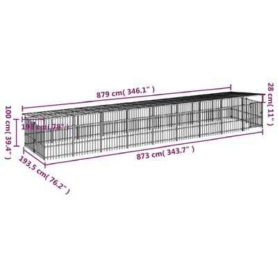vidaXL Cage spacieuse pour chien