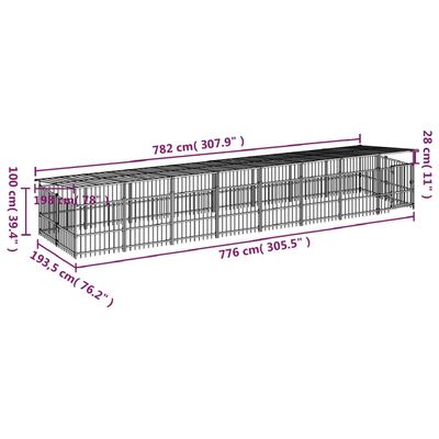 vidaXL Cage spacieuse pour chien