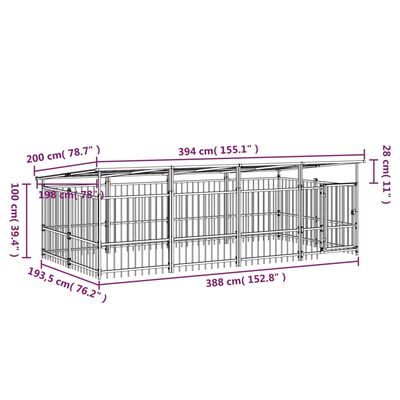 vidaXL Cage spacieuse pour chien