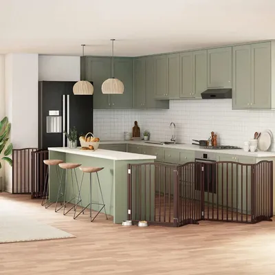 vidaXL Barrière en bois de peuplier pour chien