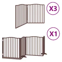 vidaXL Barrière en bois de peuplier pour chien